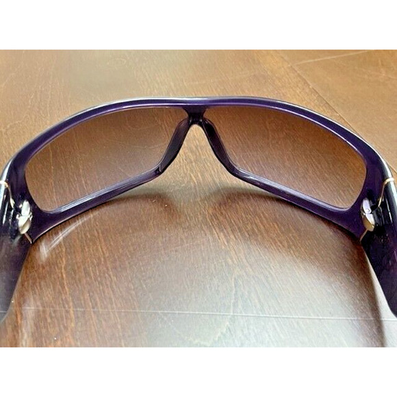 Pre-loved CD DIOR Cannage 2 KTKJN 115 Sunglasses Shield Wraparound Purple Italy - Picture 7 of 12